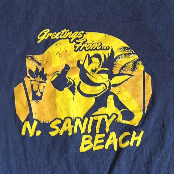 Crash Bandicoot Loot Gaming Crate N. Sanity Beach Tee Shirt - Picture 4 of 7